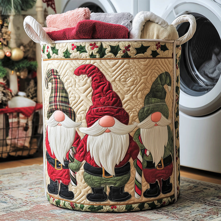 Clara & Owen quilted laundry basket