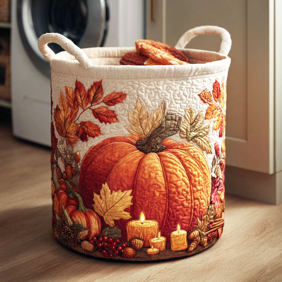 Clara & Owen quilted laundry basket