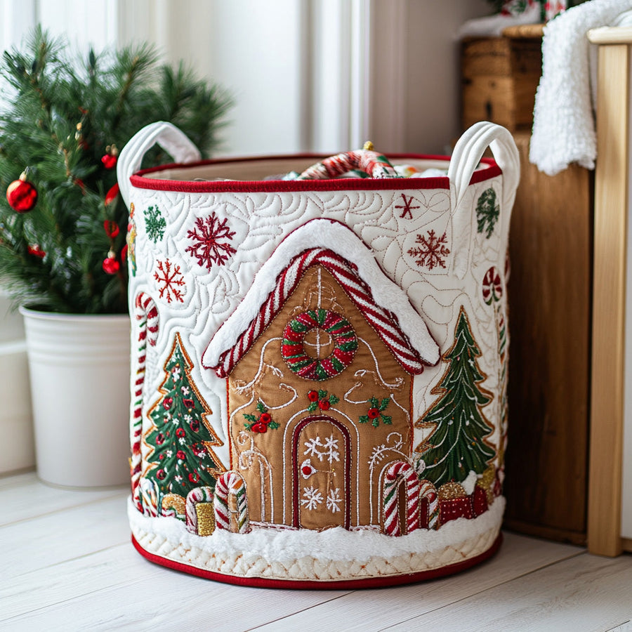 Clara & Owen quilted laundry basket