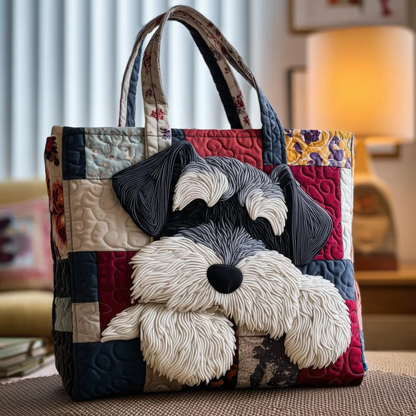 Mabel Schnauzer Quilted Tote