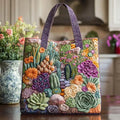Marigold Succulent Garden Quilted Tote