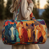Mustang Painted Horses Quilted Duffle
