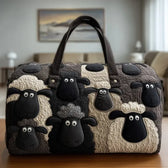 Clover Black & Cream Sheep Quilted Duffle
