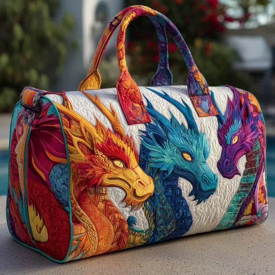 Blaze Three Dragons Quilted Duffle