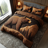 Forest Animals 3-Piece Quilted Bedding Set