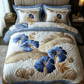 Hibiscus 3-Piece Quilted Bedding Set
