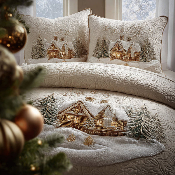 Snowlight Cabin 3-Piece Quilted Bedding Set