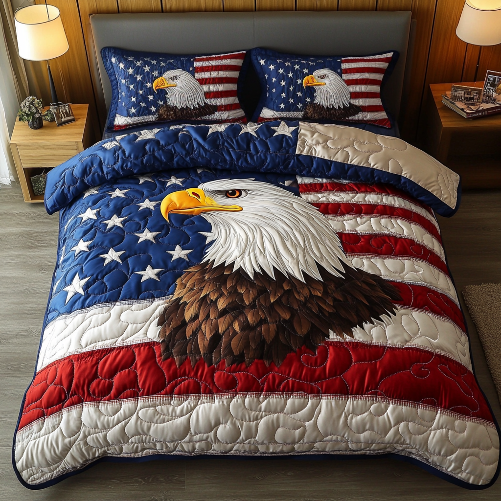 Soaring Eagle 3-Piece Quilted Bedding Set