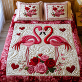 Flamingo Quilted Bedding Set