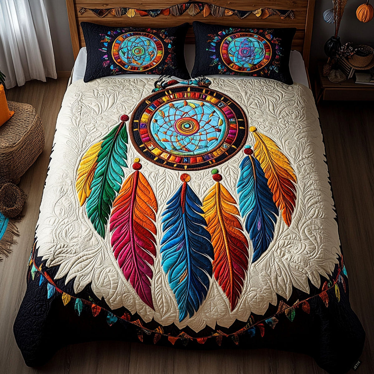 Spirit Catcher 3-Piece Quilted Bedding Set