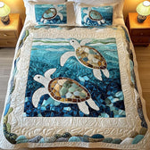 Turtle 3-Piece Quilted Bedding Set