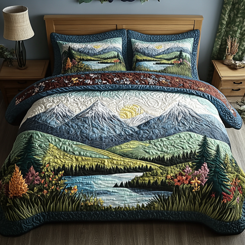Sunrise Trail 3-Piece Quilted Bedding Set