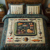 Fishing 3-Piece Quilted Bedding Set