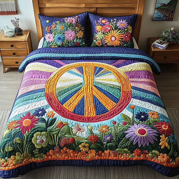 Tie Dye Dreams 3-Piece Quilted Bedding Set
