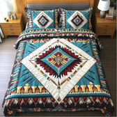 Native Pattern 3-Piece Quilted Bedding Set