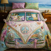 Hippie Van 3-Piece Quilted Bedding Set