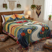 Vintage Wanderlust 3-Piece Quilted Bedding Set