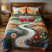 Vintage Wanderlust 3-Piece Quilted Bedding Set
