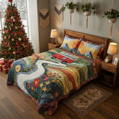 Vintage Wanderlust 3-Piece Quilted Bedding Set