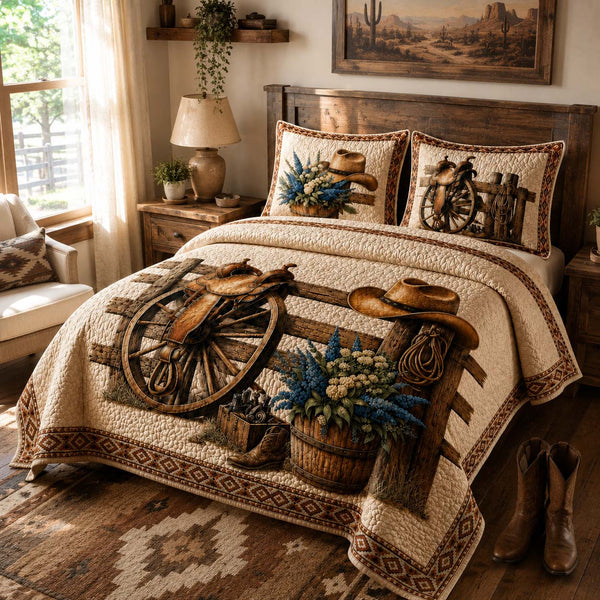 Wagon Trail 3-Piece Quilted Bedding Set