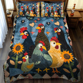 Chicken Quilted Bedding Set