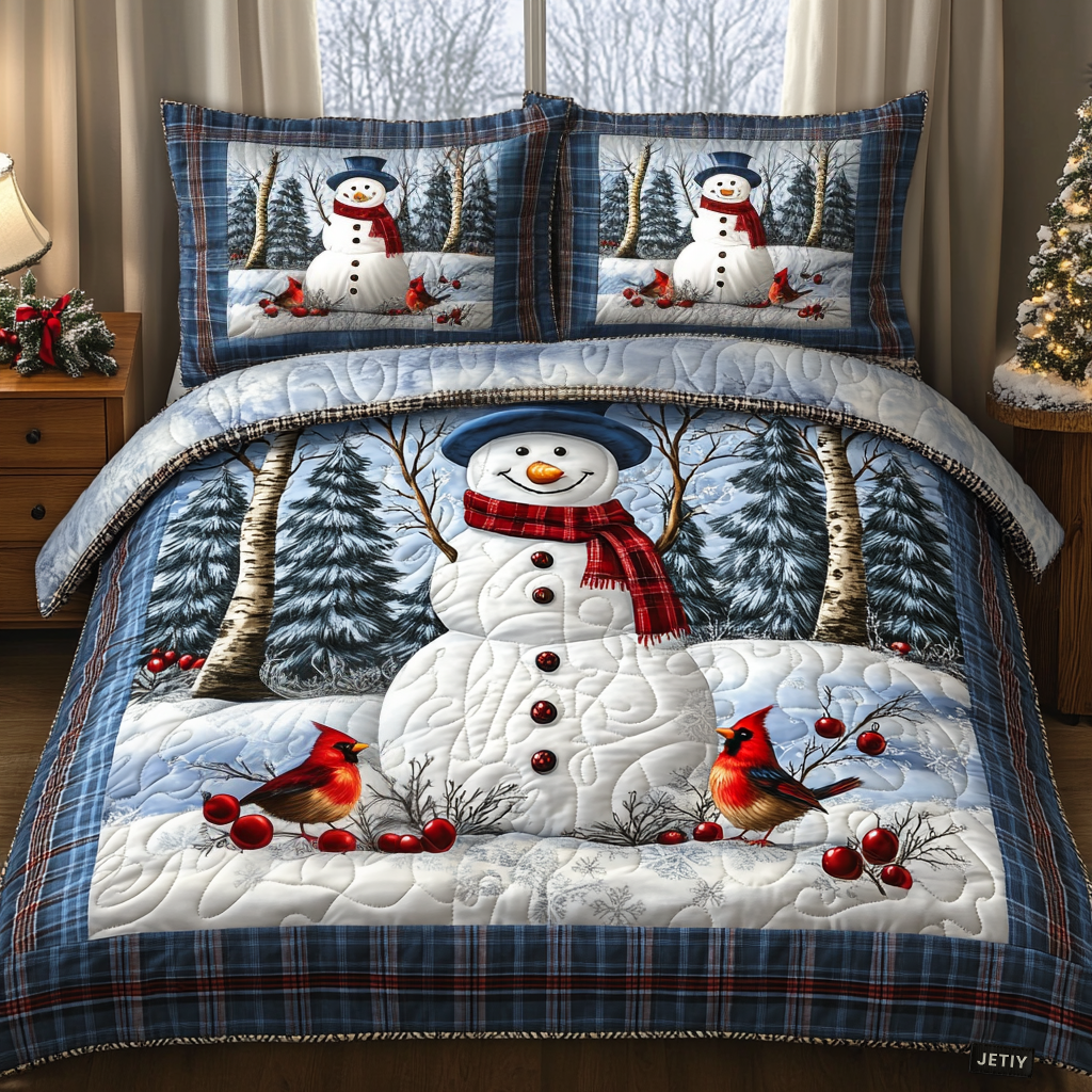 Winter Glow 3-Piece Quilted Bedding Set