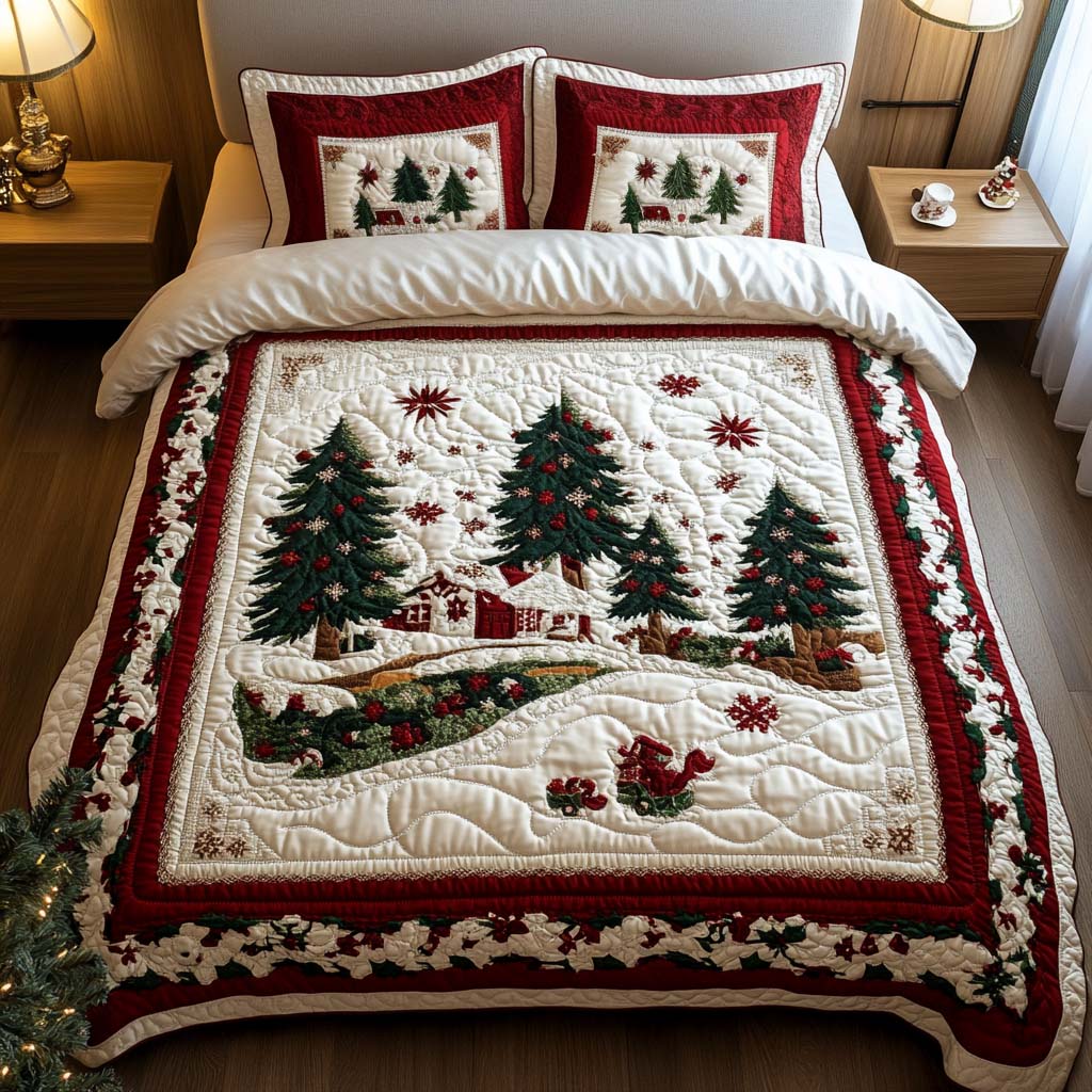 Winter Wonderland 3-Piece Quilted Bedding Set