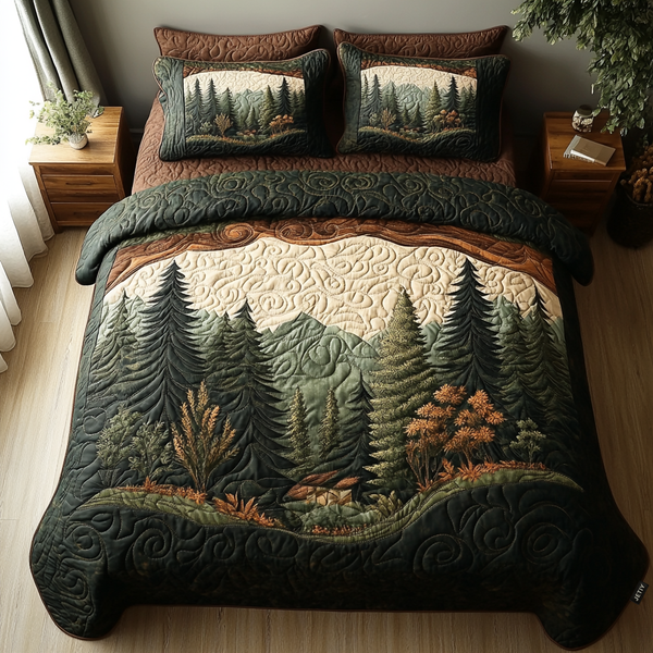 Forest 3-Piece Quilted Bedding Set