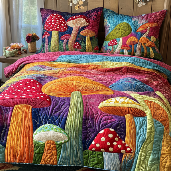 Woodland Charm 3-Piece Quilted Bedding Set