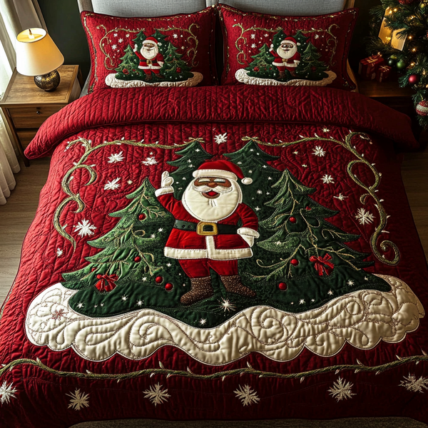 Santa Workshop Wonder V2 3-Piece Quilted Bedding Set