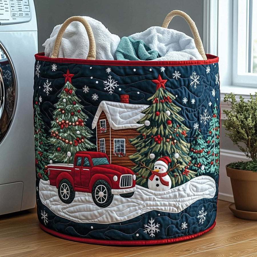 Clara & Owen quilted laundry basket