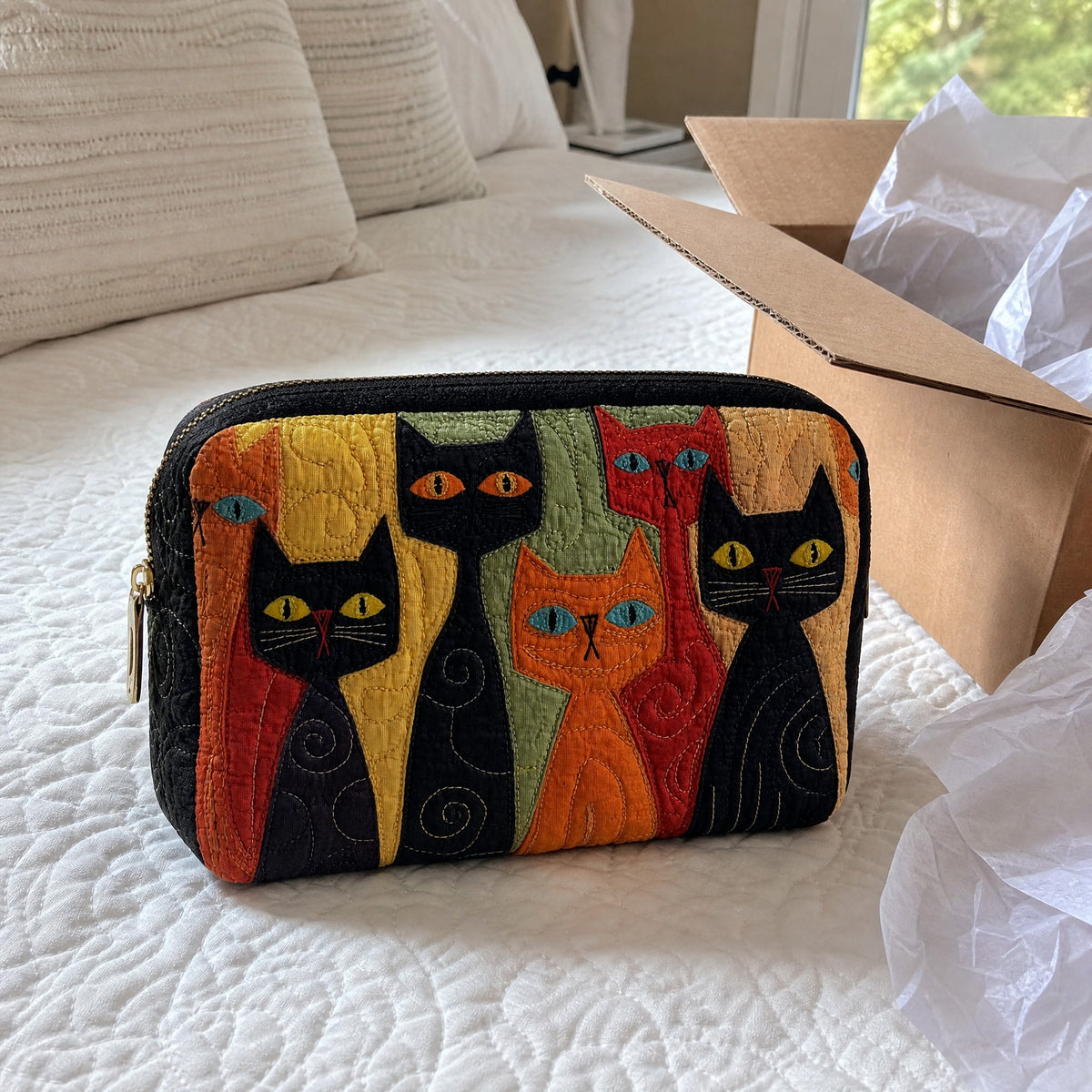 The toiletry bag the morning it arrived