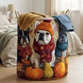 The basket in a bedroom