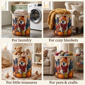 Four ways to use the basket: laundry, cozy blankets, little treasures, yarn & crafts