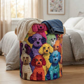The basket in a bedroom