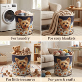 Four ways to use the basket: laundry, cozy blankets, little treasures, yarn & crafts