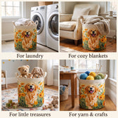 Four ways to use the basket: laundry, cozy blankets, little treasures, yarn & crafts