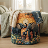 The basket in a bedroom