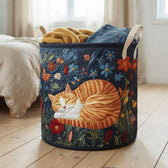 The basket in a bedroom