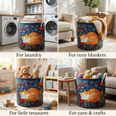 Four ways to use the basket: laundry, cozy blankets, little treasures, yarn & crafts