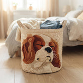 The basket in a bedroom