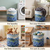 Four ways to use the basket: laundry, cozy blankets, little treasures, yarn & crafts