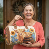 Customer holding the weekend bag