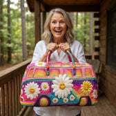 Customer holding the weekend bag