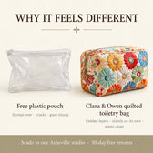 Why it feels different: padded quilted layers versus a free plastic pouch