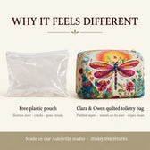 Why it feels different: padded quilted layers versus a free plastic pouch