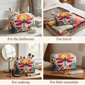 Four ways to use the toiletry bag: bathroom, travel, makeup, little essentials