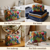 Four ways to use the toiletry bag: bathroom, travel, makeup, little essentials