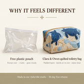 Why it feels different: padded quilted layers versus a free plastic pouch