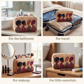 Four ways to use the toiletry bag: bathroom, travel, makeup, little essentials